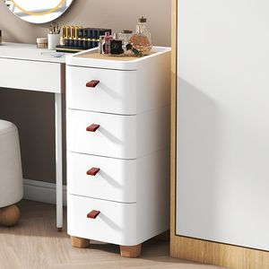Simple Bedroom NightSand Dreta Locker Sala de estar de lanches Gabinete diverso Material de plástico fosco de grande capacidade de madeira superior de madeira