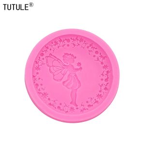 Butterfly Fairy Angel Girl Fndant Bake Colar Silicone Mold Diy Cake Decorating Polymer Clay Resin Candy Moldes