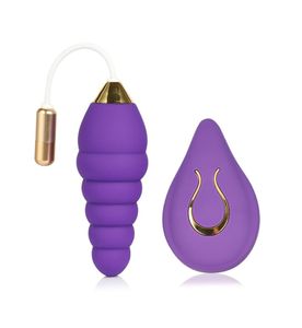 Drahtlose Fernbedienungssteuerung Analperlen Stecker Vibrator Egg Gspot Vagina Orgasmus Stimulation Massagebupfer Butt Plug Sex Toys für Frauen Y5440547
