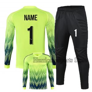 Custom Men Kid Soccer Shirt Goalkeeper Uniform Long Sleeve Football Training Goalkeeper Top Soccer Jersey Pant and Shorts Sets 240402