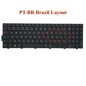 Teclados PTBR Brasil la Latin Notebook Teclado para Dell Inspiron 155555 5557 5558 5559 5545 5547 5548 071M2C 0TTRTV 07TT4J 7TT4J 71M2C