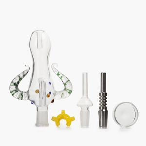 Nector Collecto Ox-headr14mm Glass Pipe Female Titanium Nail Paste Dry Burning Glass Bong