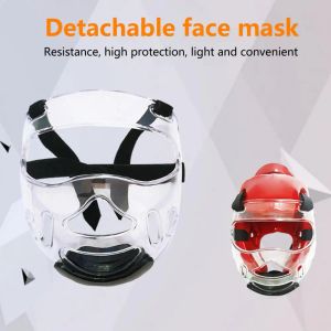 Encontro de capacete tático Equipamento anti-ataque acolchoado Equipamento de proteção de karato transparente tactical capacete tampa de face taekwondo