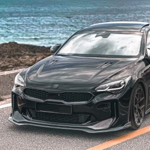 Kia Stinger GT 2018-2023 için 3pcs Araç Ön Dudak Tampon Ayırtıcı Difüzör Gövde Kiti Spoiler Tuning Koruma Koruma Dipleri Kapaklar