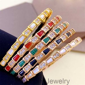 diamond bracelet gold bangle moissanite jewelry for women 18K gold silver plated red green agate snake bracelets womens jewelrys girl lady men paty birthday gift