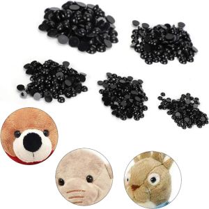 New 100PCS 4-20mm Black Plastic Safety Eyes For Bear Doll Animals Puppets Making DIY Crafts Children Kids Toys Eyes Accessories