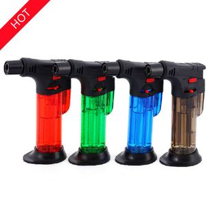 Hot Selling Small Windproof Straight Through Iatable Creative Personality High Temperature Spray Gun Welding Torch Lighter