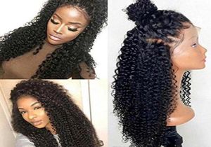 Glueless Full Lace Wigs Silk Top With High Ponytail Virgin Mongolian Hair Silk Base Curly Full Lace Front Human Hair Wigs Bleached8884204