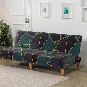 Stuhlabdeckungen Klappsofa Bettdecke Feste Farbe Futon Armless Slipcover Polyester Elastic Stoff All Inclusive Couch Pet für