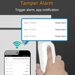 Tuya Smart Door Sensor Zigbee Door Window Open Stängd detektor Smart Home Security Alarm System Smart Life App Control