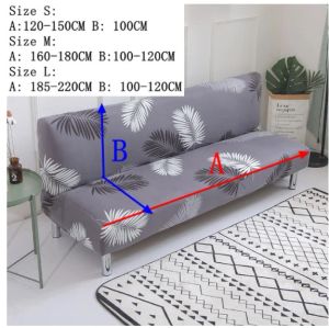 Customized Sofa bed cover for sofa without armrest and bench S/L/M size Elastic Extensible furniture protector in living room