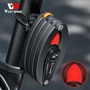 WEST BIKING Bike Lock Electric Scooter Security Antitheft Foldable Cycling MTB Road Bicycle Chain 240401