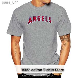 Herrens avslappnade skjortor Top Los Angeles Angel Magnificent Cotton T-shirt Mens Baseball Ny M5300 Summer Cool and Fun Vintage YQ240409