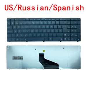 Klavyeler Yeni ABD Rus İspanyol Laptop Asus K53U K53Z K53B K53BR X53BY X53U X73 N73 K73 K73T A53U K53T K53T X53Z X53BR A53U