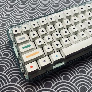 Acessórios GMK cereja 125 chaves PBT Keycap Dots Inglês Japonês Minimalista Dye Sublimação CAPS CAPS PARA MX TECHADORES MECÂNICOS