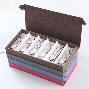 6 Grid Sunglass Glasses Storage Case Eyeglasses Display Glasswear Box Tidy Tool 240327