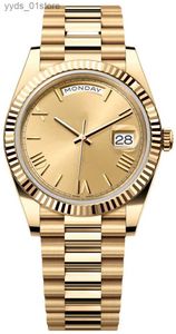 Kvinnors klockor Mens Högkvalitativa 41 mm Automatisk mekanisk Datejust Calender ES Män med låda och Sphire Glass Women Designer Day Date L46