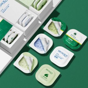 Bioaqua 8pcs/set budino facciale maschera avocado acido ialuronico acido idratante per la pulizia profonda maschere crema di fango bellezza cura della pelle