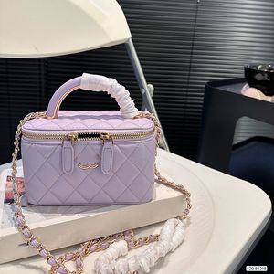 Torba makijażowa moda damska torba na ramię skórzany dzwonek skórzany dzwonek złoty sprzęt metalowy cc klamra blacha luksusowa torebka torba crossbody lustrzana sukienka torebka 16 cm