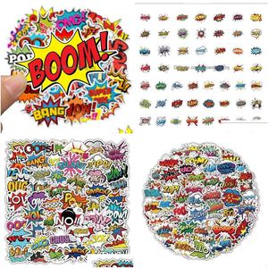 Kinder Spielzeugaufkleber 50pcs Cool Wow Boom Bang OP OOP Style Explode ITI Skateboardauto Motorradfahrradaufkleber Aufkleber Abziehbilder Abgabe auf DHI56