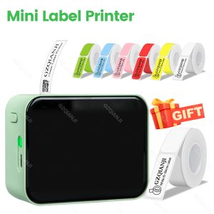 Batteries Gzqianji Bluetooth Label Printer Mini Sticker Paper Roll Transparents Wireless Maker for Price Tag Phone Printing Mini Labeller