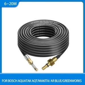 6m~20m Sewer Drain Hose Pipe Sewage Clean Nozzle Hose For Bosch Aquatak AQT/Makita/ AR Blue/Greenworks High Pressure Washer