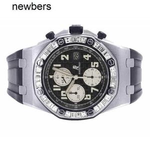 Homem Audempigut APS Factory Watch Movimento suíço 42mm Epic Royal Oak Offshore Bolsa retangular com 5,5 quilates vs diamantes