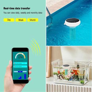 7-in-1 WiFi Smart Water Tester USB Solar Digital Chlor Messgerät PH TDS ORP EC CL Temperatur Wassertestanalysator Aquariumpool