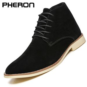Boots 2020 New Mens Winter Shoes Fashion Men Pig Suede Boots Pointed Toe Casual Men Shoes Winter Men Boots Cheap Male Boots