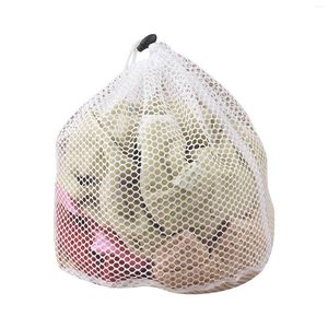 Laundry Bags Mesh Bag Travel Washing Machine Reusable Home Bathroom College Dorm Large Capacity With Drawstring Practical For Clothes