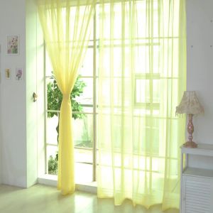 1 Pcs Color Tulle Door Window Curtain Drape Panel Sheer Scarf Valances Nordic Curtains For Living Dining Room Tulle Bedroom