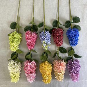 Decorative Flowers Artificial Plants Yellow Green Blue Cone Pagoda Hydrangea Home Garden Decorate