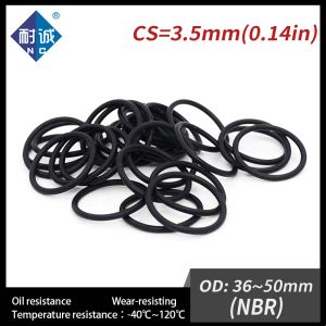20 PCs/Los Nitril Gummi Black NBR 70A O-Ring CS 3,5 mm OD 36/37/38/39/40/42/43/44/45/46/47/48/49/50*3,5 o Ringdichtungsöl