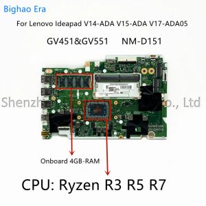 Placa -mãe NMD151 para Lenovo Ideapad v14ada v15ada placa -mãe com R33250 R53500 R73700 CPU 4GBRAM 5B20S44348 5B20S44341