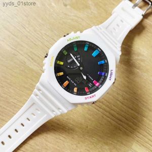 Women's Watches Full-featured Brand Wrist es LED Dual Display Men Women Casual Sports Royal Oak Electronic Analog Digital Ladies Waterproof Clock -3 L46