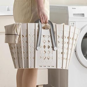 Çamaşır çantaları çok fonksiyonlu katlanır sepet, ev kullanımı için saplı hafif kirli giysiler kiler