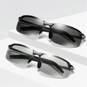 Sunglasses Smart Men's Day Night Dual-Use Driver Mirror Metal Vision Eyes Color-Changing Polarized GH884