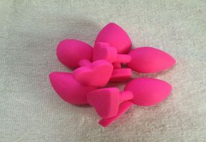 2016 Nyaste 1 PC -storlek M Pink Silicone Anal Plug Sex Toys For Women Men Erotic Sexy Anus Butt Plugs Heart Base Beads Anal Sex Toy Q7235542