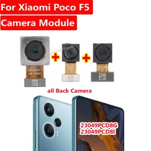 Original bakre huvudkamera för Xiaomi Poco F5 Flex Cable Facing Selfie Big BACK MACRO Ultrawide Front Camera Mobile Replacement