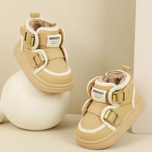 Boots 2023 Fashion Snow Boots For Toddler Girls Boys With Thick Plush Sold Kids Winter Warm Sneakers Boots 03Years Children Walkers