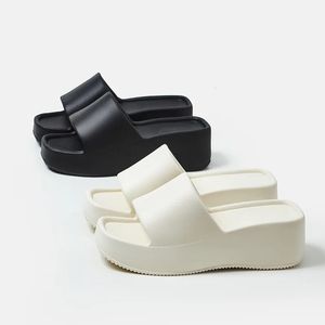 Kvinnliga mode tofflor 6 cm kilhäl utomhus inomhus glider eva mjuka flip flops tjock sula antislip sandaler för flickor 240326