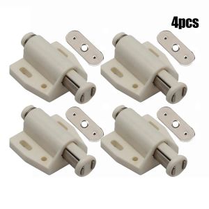 4 pezzi a pressione magnetica a pressione singola per aprire porte dell'armadio a chiavistello per armadio del guardaroba Armadietto per bagno hardware