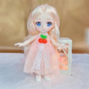 Ruchomy staw 16 cm Anime Eye Toys Dolls Ball Body 1/8 Cute Bjd Anime Doll Kawaii Lovely Kawaii Bjd Doll DIY