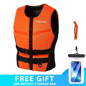 Neopren Life Jacket Adult Professional Auftriebsstrahlbrühe Wasser Sport Kajak -Motorboot Drifting Rescue Rettungsschwimmer 240403