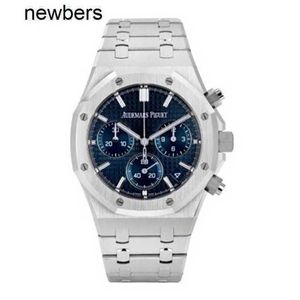 Men Audempigut APS Factory Watch Swiss Movement Epic Royal Oak Watch 41mm Blue Index Hour Mark Dialtfbr