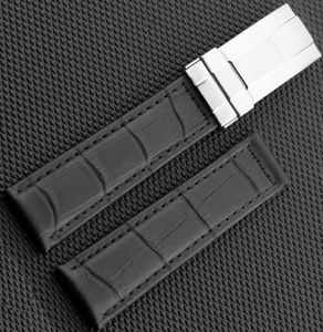 Uomini di alta qualità BlackBrownerange Bamboo Grain Genuine Leather Watch Strap per Rol 20mm Guidine Watch Band8831164