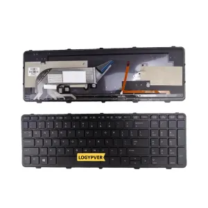 Klawiatury US English Keyboard dla HP Probook 650 G1 655 G1 z laptopem ramy czarny 738697001