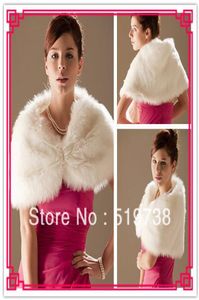 High Quality Custom Made Faux Fur Special Occasion Party Wrap Wedding Shawl8236968