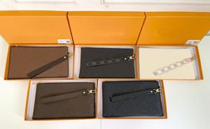 Handbrieftasche Kupplungsbeutel Männer Frauen Universal Coin -Geldbörse mit Orange Box Canvas Single Reißverschluss Brieftasche 634477217165