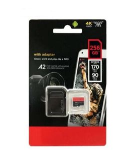 2020 New Arrival A2 Black Extreme PRO 128GB 256GB 64GB 32GB V30 UHSI U3 TF Memory Card 170MBs with SD Adapter Blister Retail Pac8617996